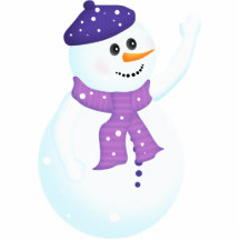 Happy Snowman Holiday Ornament Photo Cutout