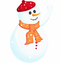 Happy Snowman Holiday Ornament Photo Sculptures