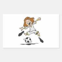 happy soccer girl kid graphic sticker
