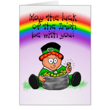 Happy St. Patrick's Day Irish Luck Leprechaun card