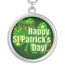 Happy St Patricks Day Irish Necklace