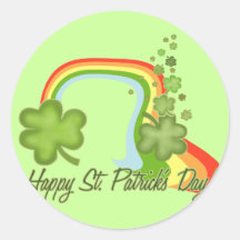 Happy St Patricks Day Round Sticker
