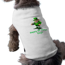 Happy St Patty's Day Dog  Shirt Pet Tee Shirt