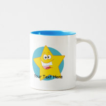 Happy Star (Customizable) Mugs