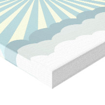 Happy Sun And Clouds Gallery Wrapped Canvas