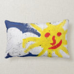 Happy Sun face smiling Throw Pillows