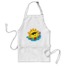 Happy Sun in the Pool Apron