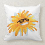 Happy Sun Wearing Shades Pillow