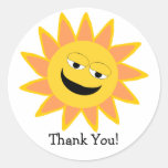 Happy Sunshine Thank You Stickers