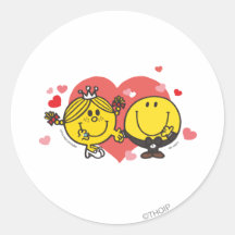 Happy Sunshine Wedding Round Sticker