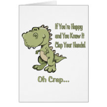Happy T-Rex Greeting Cards
