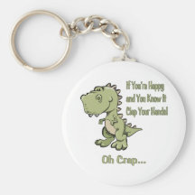 Happy T-Rex Key Chain