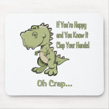 Happy T-Rex Mousepads