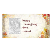 Happy Thanksgiving Customized Photo Card