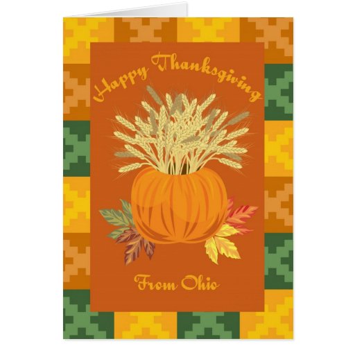 Happy Thanksgiving From Ohio Card