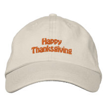 Happy Thanksgiving Hat Embroidered Hats