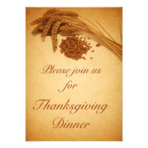 Happy Thanksgiving Wheat - Invitation