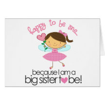 Happy To Be Me Fairy Big Sister T-shirt Cards