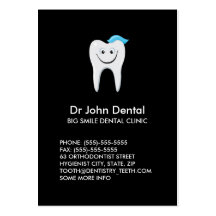 Happy tooth dental profile card business card