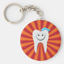 Happy tooth key chain