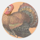 Happy Turkey Day Round Sticker