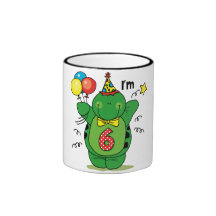 Happy Turtle 6th Birthday Coffee Mug