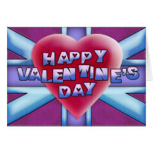 Happy Valentine's Day Union Jack Card