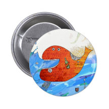 Happy whale Button by Krize Botones