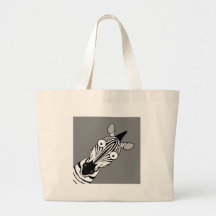 HAPPY ZEBRA CANVAS BAGS