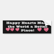happyheart, Happy Hearts Make the ... - Customised Bumper Sticker