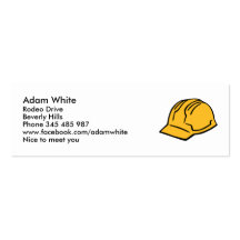 Hard hat construction helmet business card templates