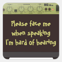 Hard of Hearing Amp Stickers
