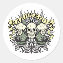 Hard Rock Skull and Guitars Stickers