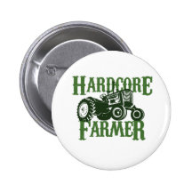 Hardcore Farmer Pinback Button