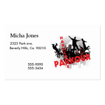 Hardcore Parkour Grunge City Business Card Template