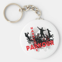 Hardcore Parkour Grunge City Key Chain