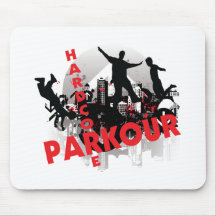 Hardcore Parkour Grunge City Mousepads