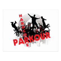 Hardcore Parkour Grunge City Postcards