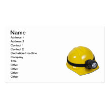 Hardhat with Lamp Business Card Template