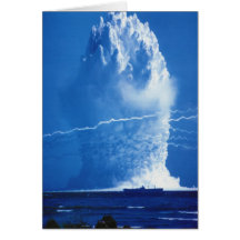 Hardtack Umbrella Underwater Nuclear Test 1958 Greeting Card