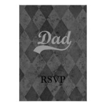 Harlequin Grey Shades Dad Custom Invite