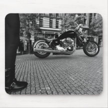 Harley Davidson (Black and White) Mousepad