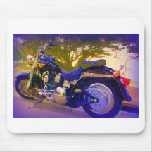 Harley-FatBoy-1998 Motorcycle Mousepad