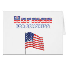 Harman for Congress Patriotic American Flag Design Card