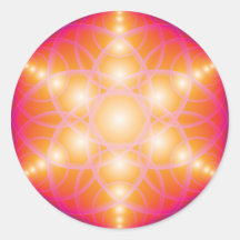 Harmonic Flower Of Life Round Stickers