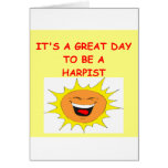 HARP GREETING CARD