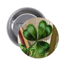 Harp of Erin Vintage St. Patrick's Day Button