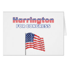 Harrington for Congress Patriotic American Flag Cards