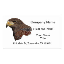 Harris Hawk Faux Embroidery Business Card