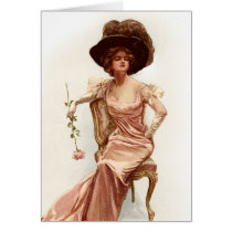 Harrison Fisher "Roses" Greetings Card cards